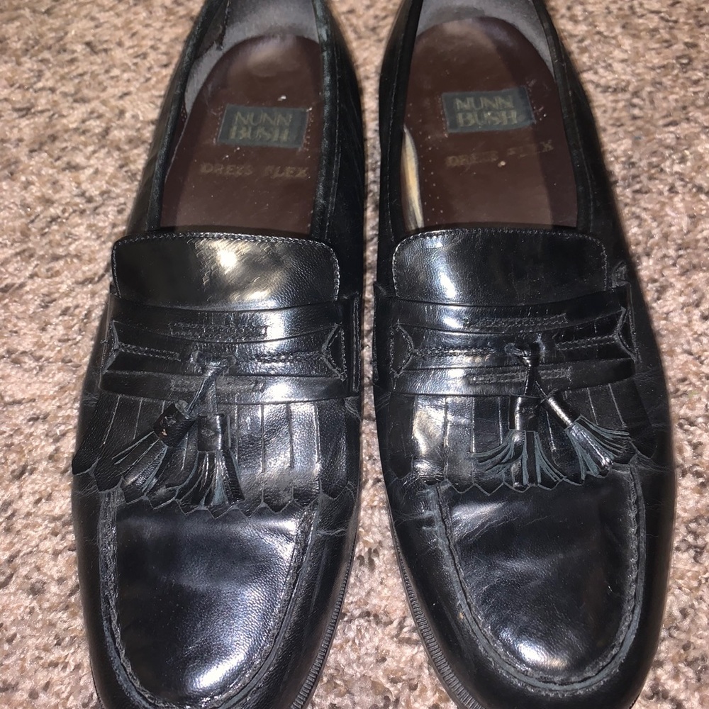 Black Nun Bush Leather Loafers